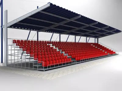 Stadium Seating Tribune Canopy 2 3D model