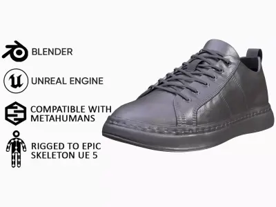 Shoes 28 - All MH Bodies and UE5 Skeletons - Rigged Low-poly 3D model