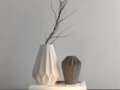 set1115 vases and pots 3D model