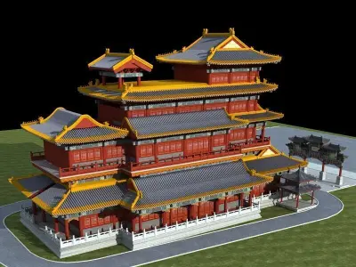 Ancient Chinese architecture 3D model