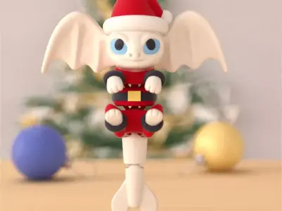 Lady Claus Light Fury - Articulated Version and Keychain 3D print model