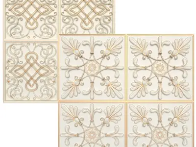 Decorative panels - Set 7 3D model