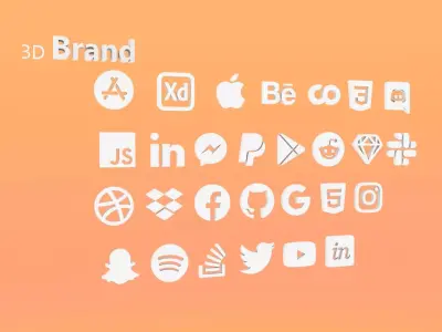 3D Brand Logos Free low-poly 3D model