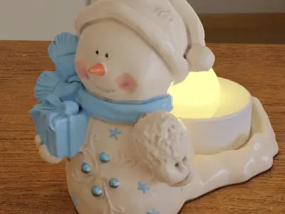 cute snowman - christmas ornament - winter decoration - home 3D print model