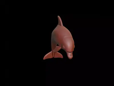 Dolphin Animal Sculpture 3D print model buy