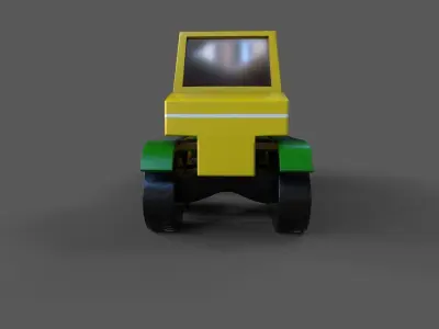 Toy Concrete Mixer Truck Low-poly 3D model