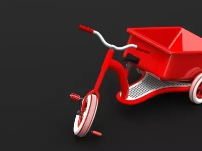Little Red Riding Tricycle Free 3D model