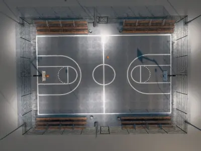 Basketball court - Gest Low-poly 3D model