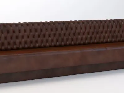 27 Feet Long Tufted Banquette 3D model