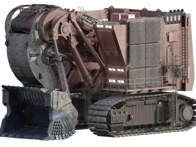 backhoe rh mining 3D model