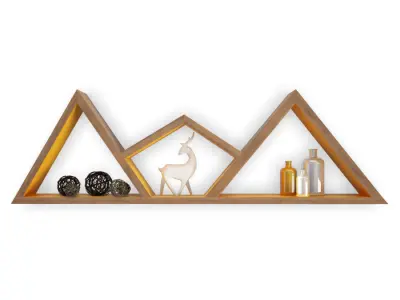 Trendy Teepee Shelves For Kids 3D model