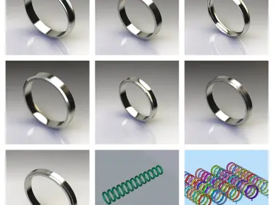 Wedding Rings full sizes Women Men 3D print   model jewellery 3D print model