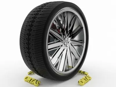 ORTAS CAR WHEEL RIM 117-118 GAME READY WHEEL 3D Model Pack