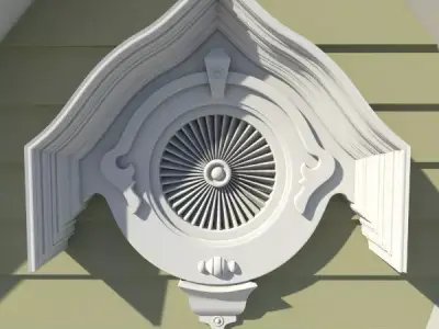 Gable Vent Style 1 3D model
