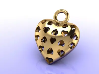 Heart pendants 3D print model