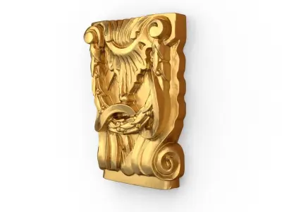 Classic carved decor ornament 481 3D print model