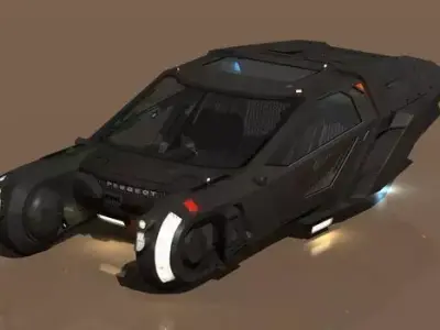 Blade-Runner 2049 Peugeot Police Spinner update 3D model