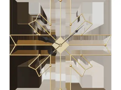 Golden Cross wall clock 3D model