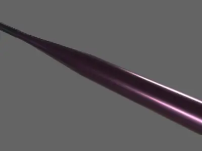 PBR Baseball Bat Magenta Low-poly 3D model