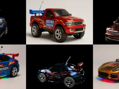 Controled Car bundle 12 pack 100 glb 3D model