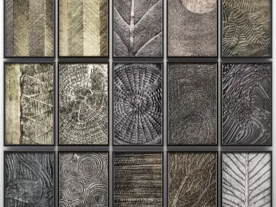 Collection of paintings for walls 9 3D model