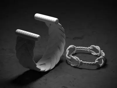 Ancient Bracelets Low-poly 3D model
