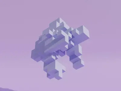 Geometric blocks V6 Low-poly 3D model