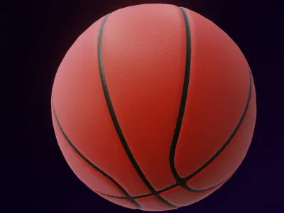 basketball ball Low-poly 3D model 2