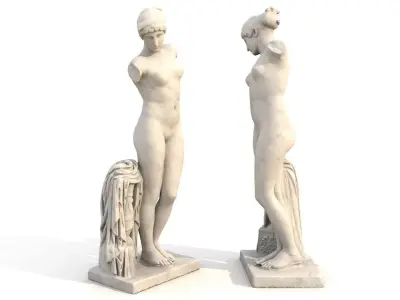 Goddess Statue Pack Greek Sculpture PBR 3D model