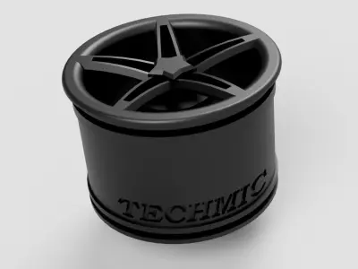 LEGO COMPATIBLE CUSTOM WHEEL and RIM 3D print model