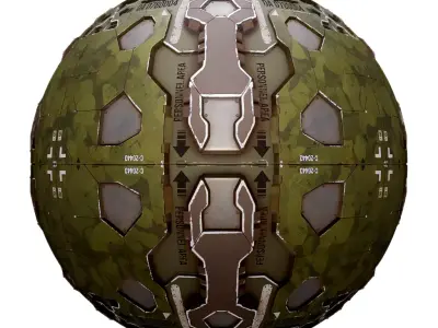 PBR Sci-Fi Industrial Texture 58 FREE SAMPLE Free low-poly 3D model