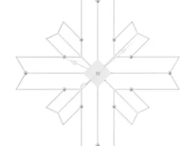 Golden Cross wall clock 3D model