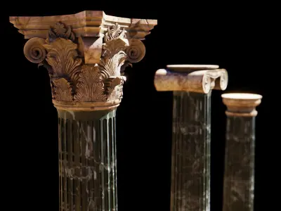 Classical order column pack 3D model