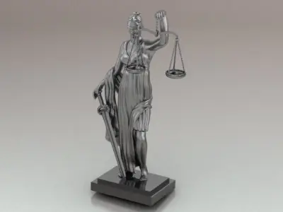 statue of justice 3D print model