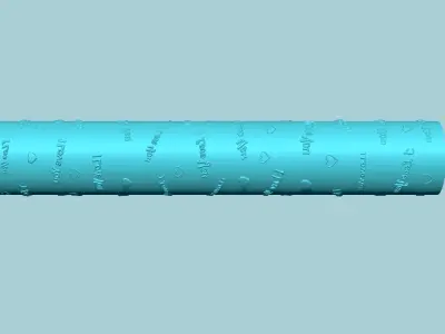 Texture Roll 48 I Love You - Fondant Decoration Maker 3D print model