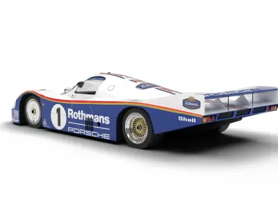 Porsche 956 Group C 1982 Rothmans Racing 3d model  3D model