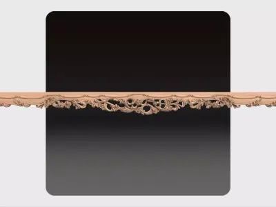 Carved decor ornament for cnc 04 3D model
