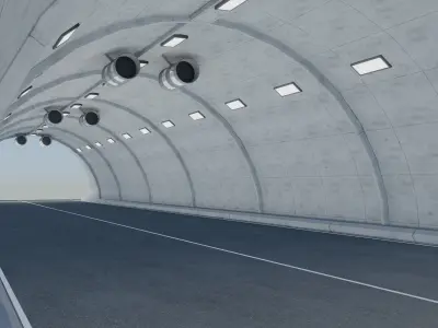 Car tunnel 3D model