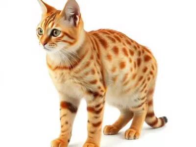 Spotted Bengal Cat model pack Low-poly 3D model