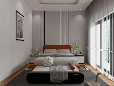 Modern master bedroom  3D model