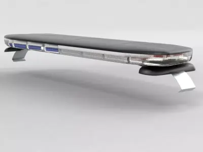 Police Led Lightbar nForce Low-poly 3D model