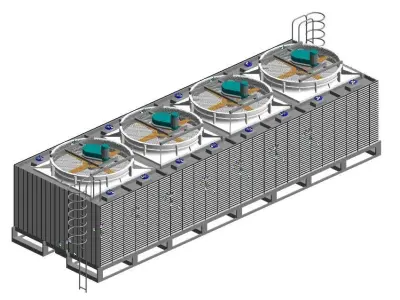MEP-02-Cooling Tower 4 Cell- Revit Family - 3D model 3D model 3D model