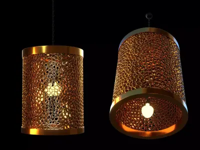 Chandelier Copper Mesh 3D model