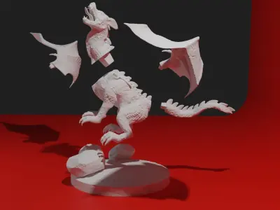 3D figurine of Dragon Dog 3D model