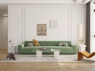 Modern residential indoor 3 d model 3D model