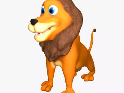 lion Cartoon Character 3D model