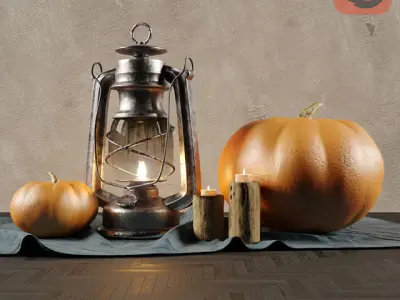 Decor set halloween 3D model