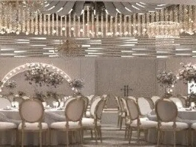 banquet hall 3D model