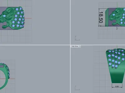 Lion Ring 30815 3D print model
