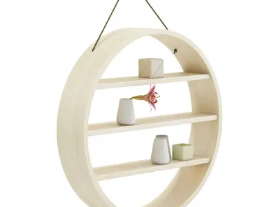 Circle Shaped Wall Shelf 3D model